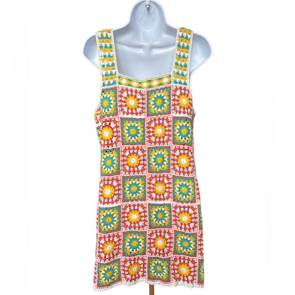 Colorful Crochet Patterned Dress - Picture 2 of 4